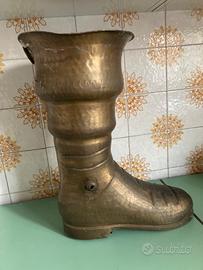 Grande Vaso antico ottone porta oggetti design Art