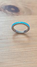 Anello argento color turchese.
