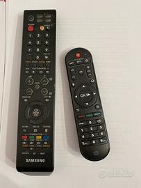 2 telecomandi 1 Samsung 1 per digitale terrestre