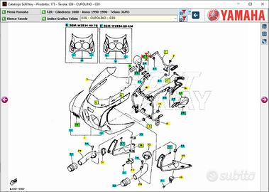 Specchio Dx Yamaha FZR1000 2GH262901000