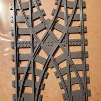 duoble Switch crossing rail binario lego compatibi