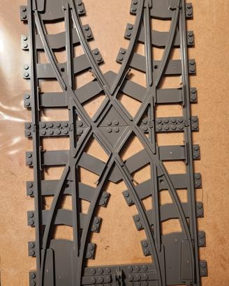 duoble Switch crossing rail binario lego compatibi