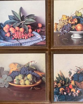 Set Quadretti con Cesti di Frutta