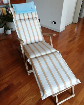Sedia sdraio in teak