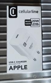 Cariabatterie da rete USB-C Cellularline 20W.