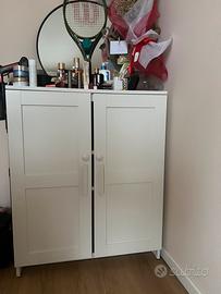 Armadietto BRIMNES con ante, bianco, 78x95 cm