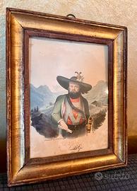 Raro ritratto di Andreas Hofer - stampa acquerella