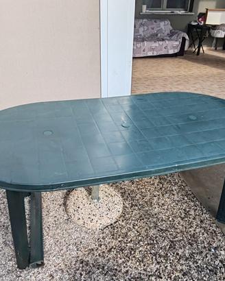 tavolo Ovale da Giardino+Num2 Panche da Giardino