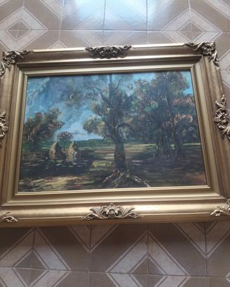 quadro con cornice dorata