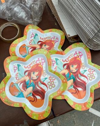 3 piattini winx in melamina