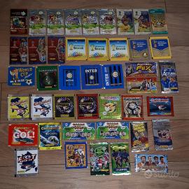 Lotto 122 bustine vuote figurine CALCIO diversi