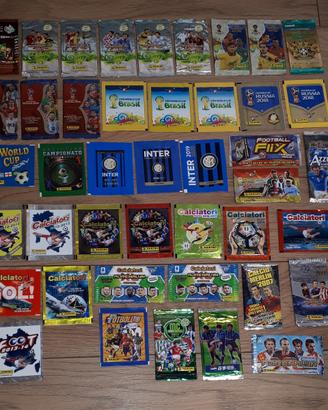 Lotto 122 bustine vuote figurine CALCIO diversi