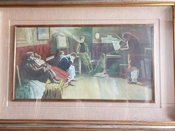 Dipinto olio su tela 101x68 cm con cornice