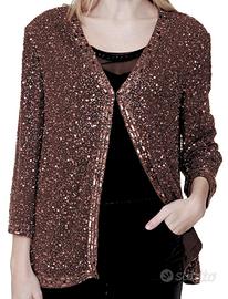 LUISA SPAGNOLI Cardigan seta con pailettes Nuovo