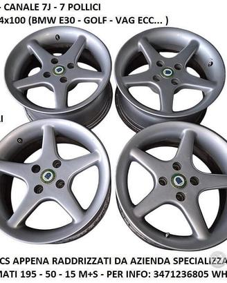 Cerchi In Lega Da 15" Per Bmw E30 - Golf 1 - 2