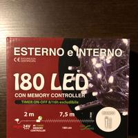 Luci Natale 180 LED Esterno/Interno Bianco freddo