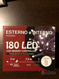 Luci Natale 180 LED Esterno/Interno Bianco freddo