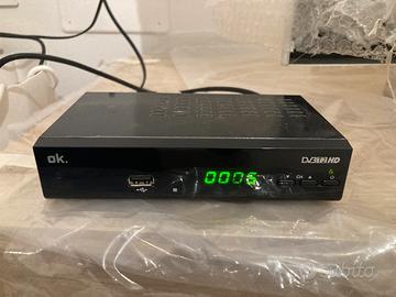 Digitale terrestre OK DV3 T2 HD più telecomando