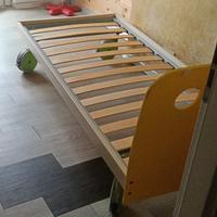 letto singolo con ruote
