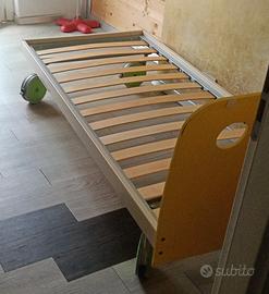 letto singolo con ruote