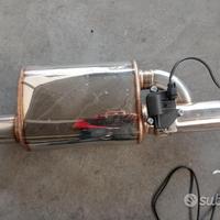 Silenziatore tuning con valvola aftermarket nuovo
