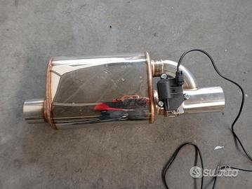 Silenziatore tuning con valvola aftermarket nuovo