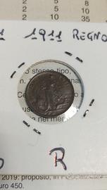 moneta da 1 centesimo 1911