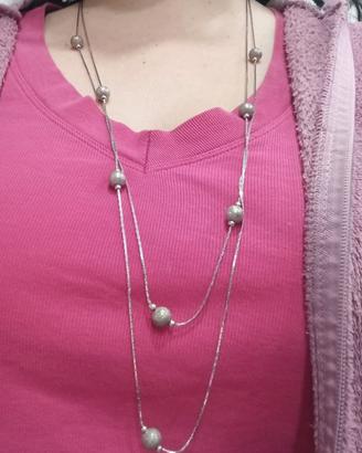Collana e orecchini in argento