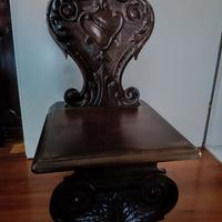 Sedia legno lavorata