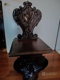 Sedia legno lavorata