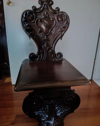 Sedia legno lavorata