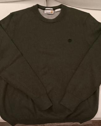 Maglione verde cotone Timberland 