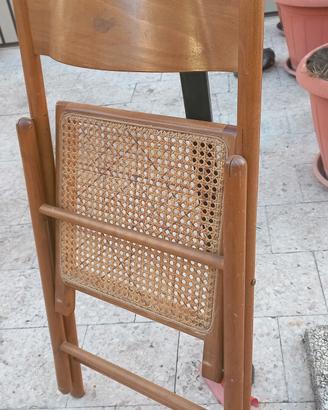 sedie legno pieghevoli impaggliacciate