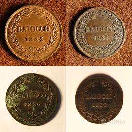 Baiocco Bologna x 4: 1836-7, 1844-5