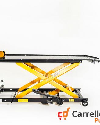 Ponte moto sollevatore con pompa a pedale GIALLO