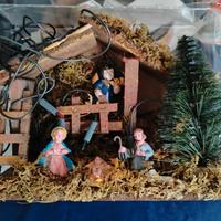 presepio con luci intermittenti