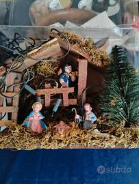 presepio con luci intermittenti