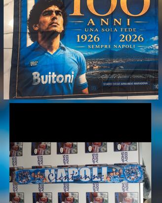 kit sciarpa bandiera Napoli centenario 