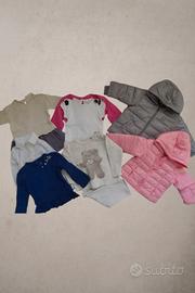 lotto abbigliamento bambina mezza stagione 9 - 12 