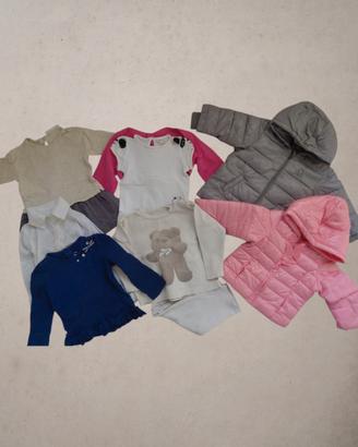 lotto abbigliamento bambina mezza stagione 9 - 12 