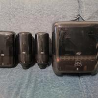 dispenser per sapone, fazzoletti e asciugamani 