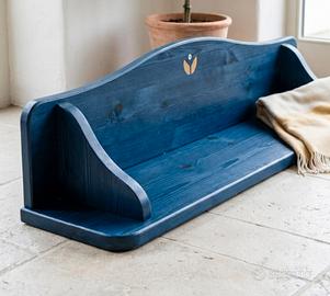 3 Mensole LEGNO MASSELLO azzurro Cameretta Azur