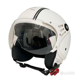 Casco dieffe demijet warrior bianco linea luxury