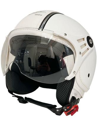 Casco dieffe demijet warrior bianco linea luxury