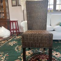 Sedie vimini,rattan legno stile coloniale/rustico