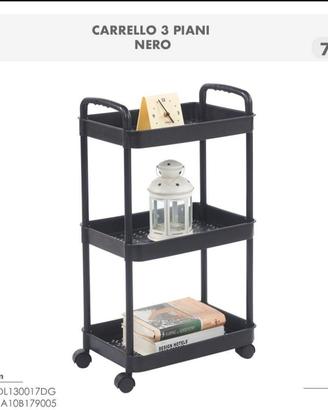Carrello Organizer 3 Piani con Ruote