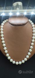 collana firmata con perle con chiusura in argento 