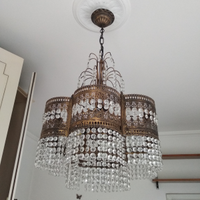 Lampadario e appliques in cristallo di Boemia