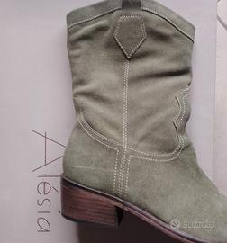 Stivaletti Texani Baker in pelle  scamosciata.