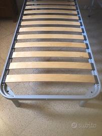 Rete singola doghe in legno più materasso NUOVI